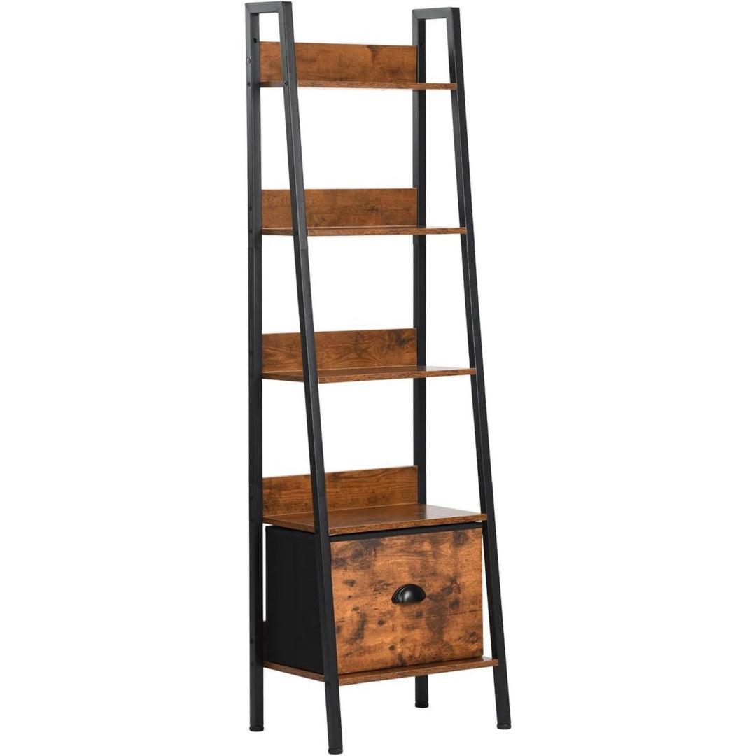etagere aux lignes esprit rustique marron