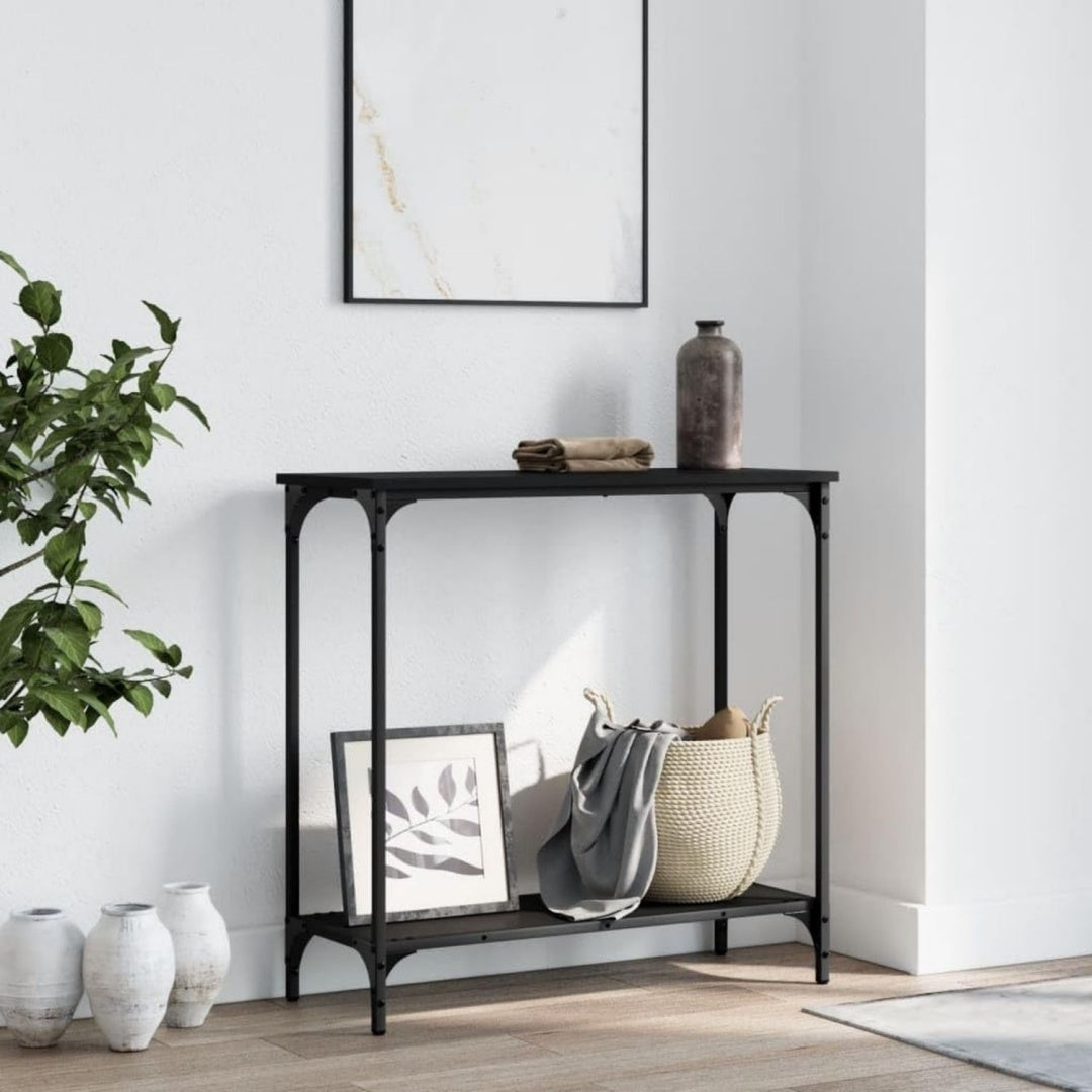 Console grand espace de rangement gris clair 75 x 30.5 x 75 cm