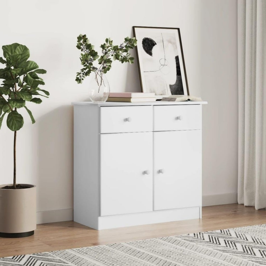 Buffet gris clair authentique rustique 77 x 35 x 73 cm
