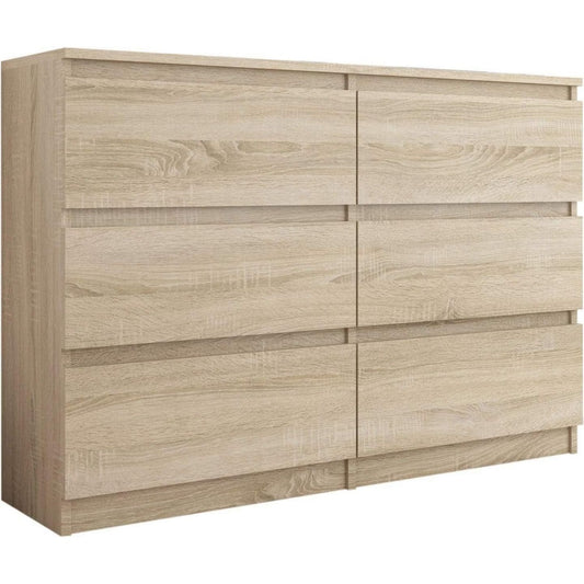 Commode beige 6 tiroirs minimaliste