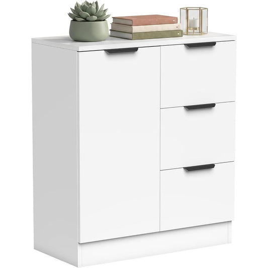 Gris clair enfilade, metal esprit rustique 60 x 30 x 70 cm