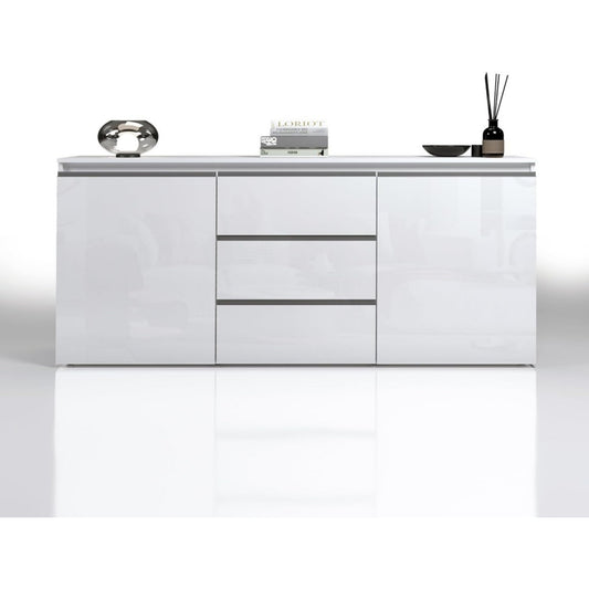 Elegant buffet en panneau de particules et aluminium