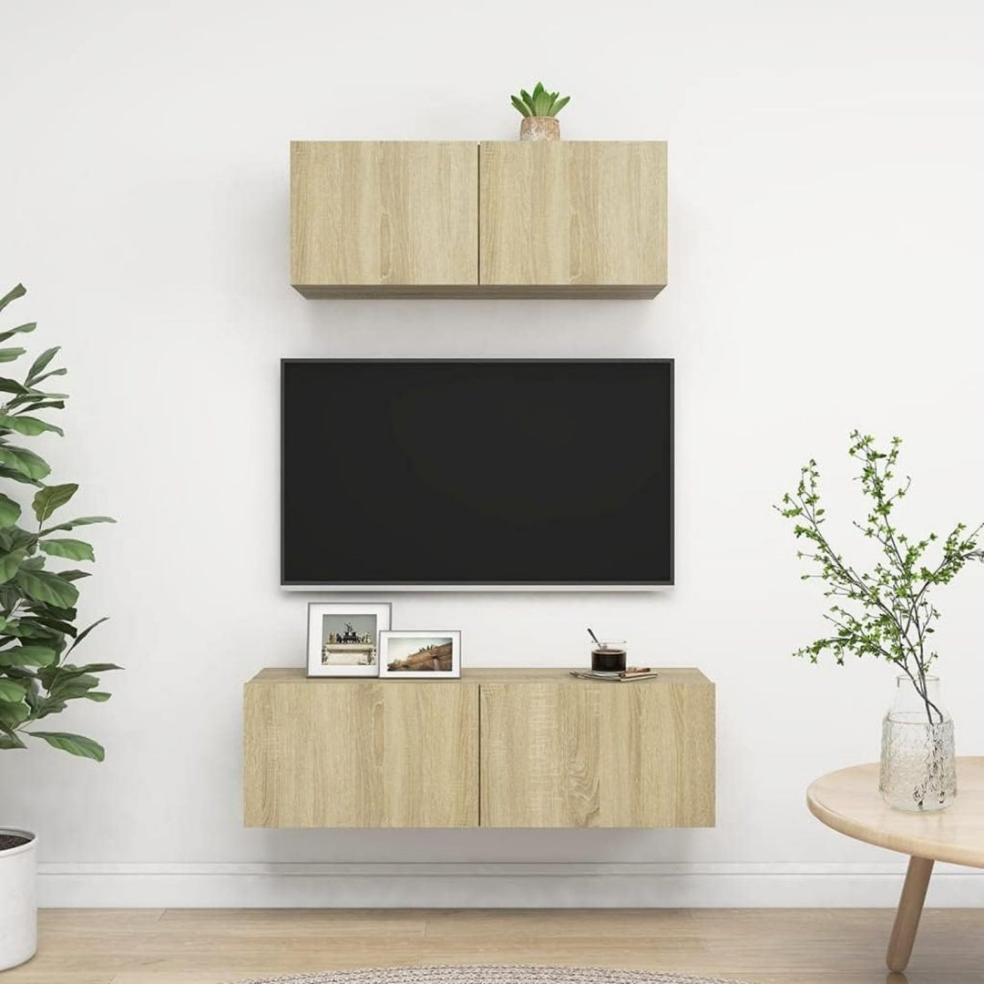 Meuble TV fonctionnel gris clair