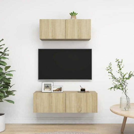 Meuble TV fonctionnel gris clair
