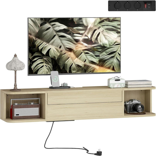 Meuble tele creme 120 cm, de finition soignee