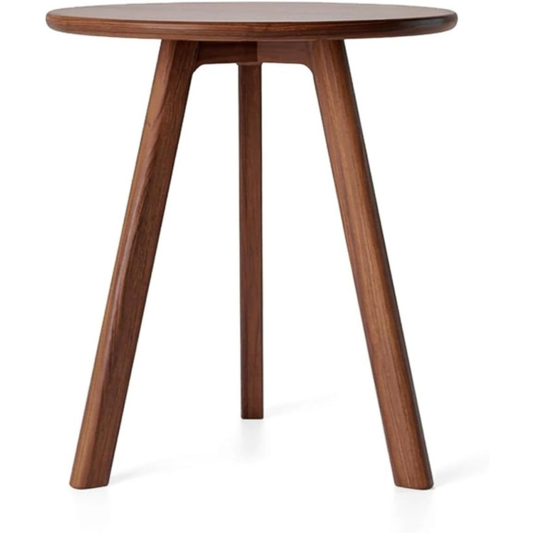 Polyvalent bout de canape marron en bois massif de chene style scandinave