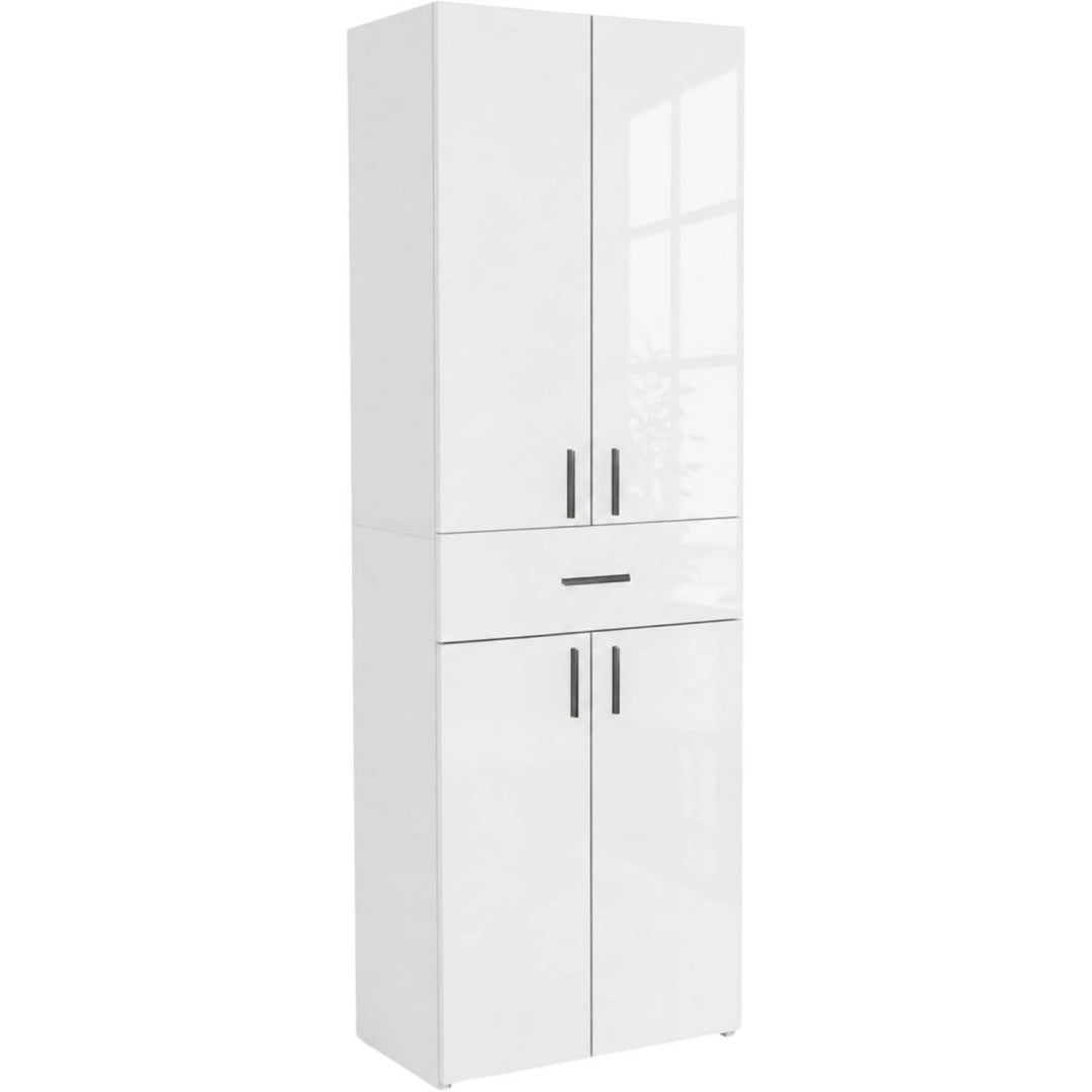 Colonne de rangement gris clair scandinave 170.1 x 45 x 27.6 cm