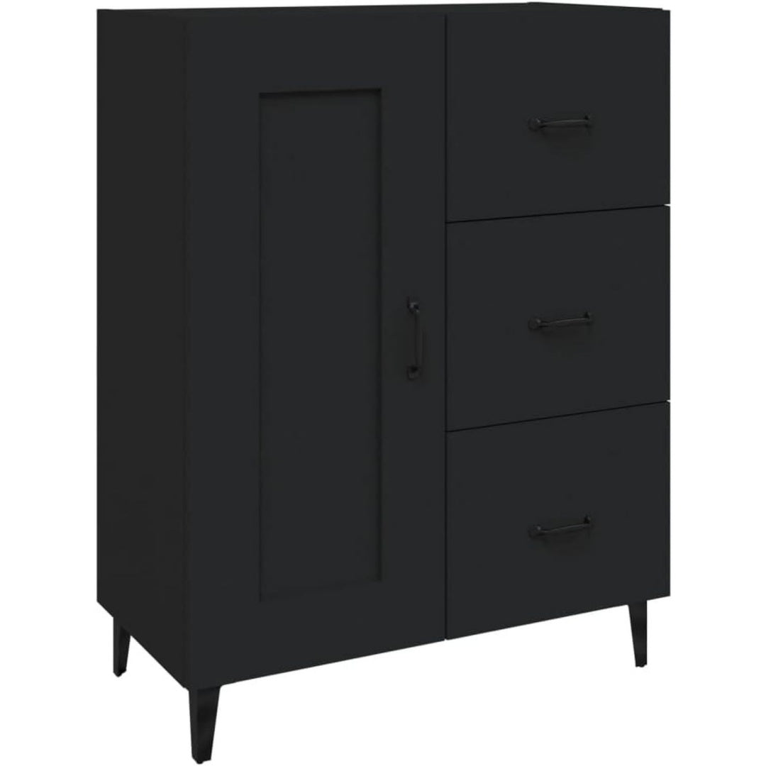 Noir buffet de rangement en bois