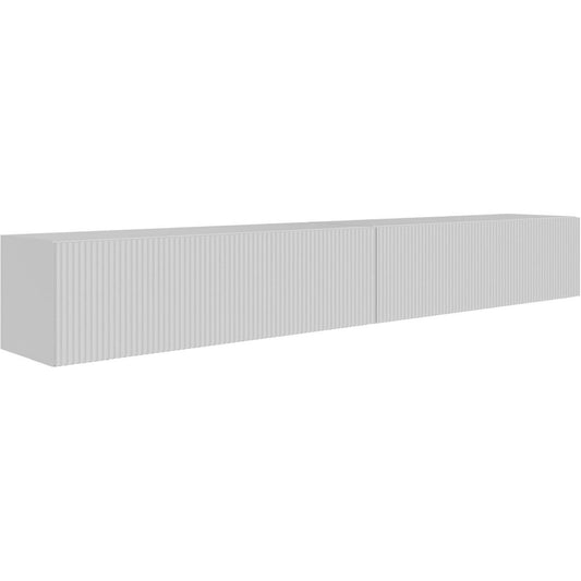 Meuble TV aux lignes contemporain gris clair