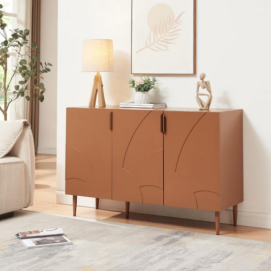 Buffet en acier beige design moderne