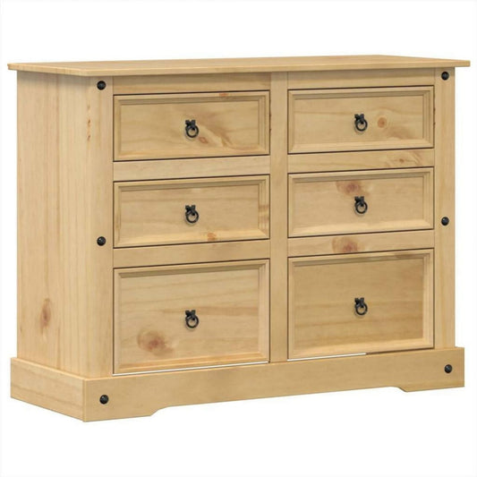 Chiffonnier marron pour dressing 6 tiroirs