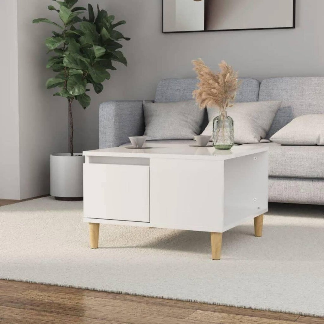 Table basse gris chaleureux scandinave 55 x 55 x 36.5 cm