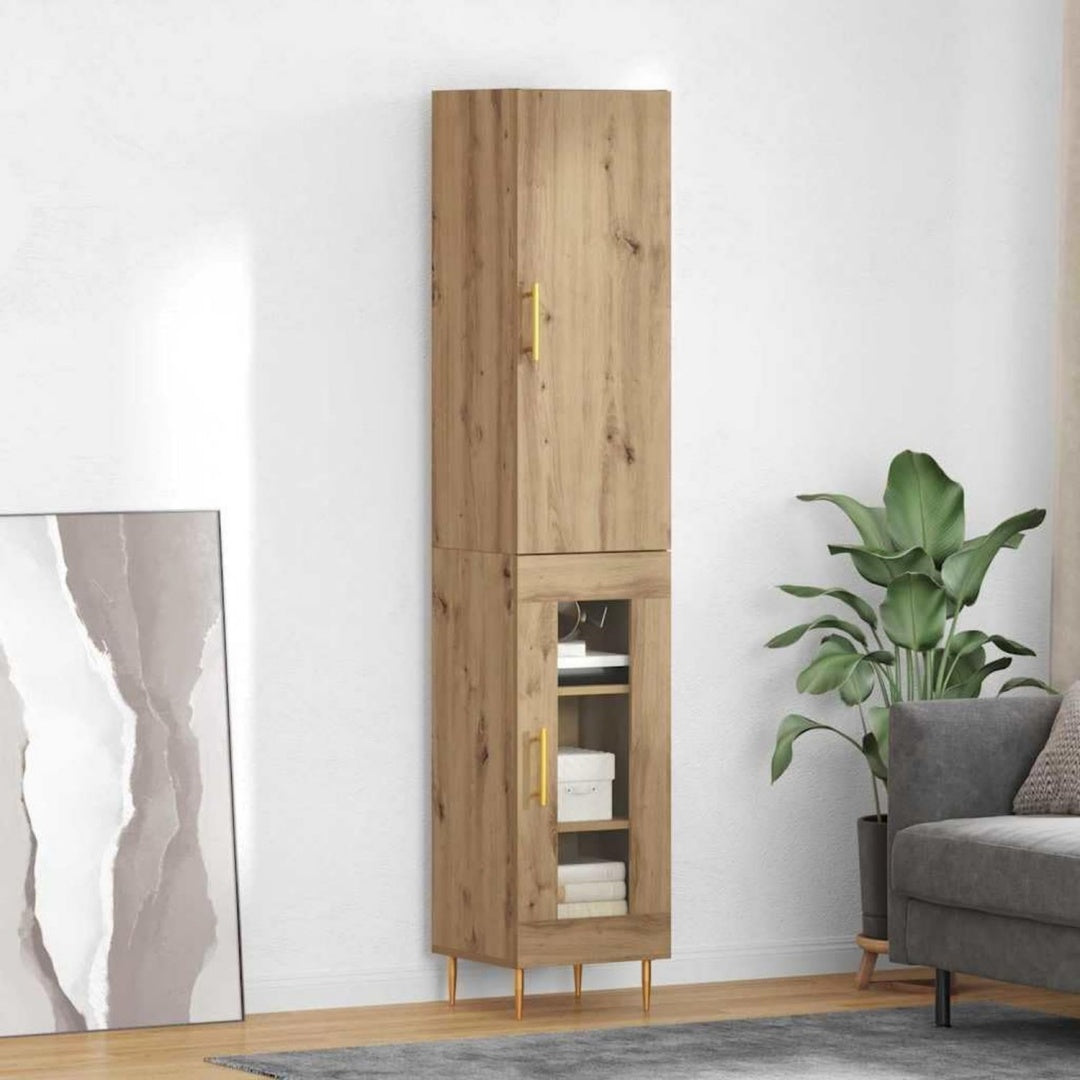 Dans bureau, bahut gris clair en bois trouve sa place