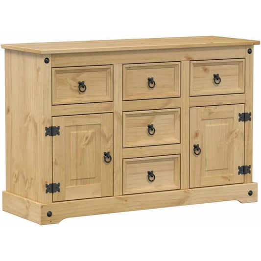 Marron enfilade esprit rustique, 40 x 112 x 75 cm