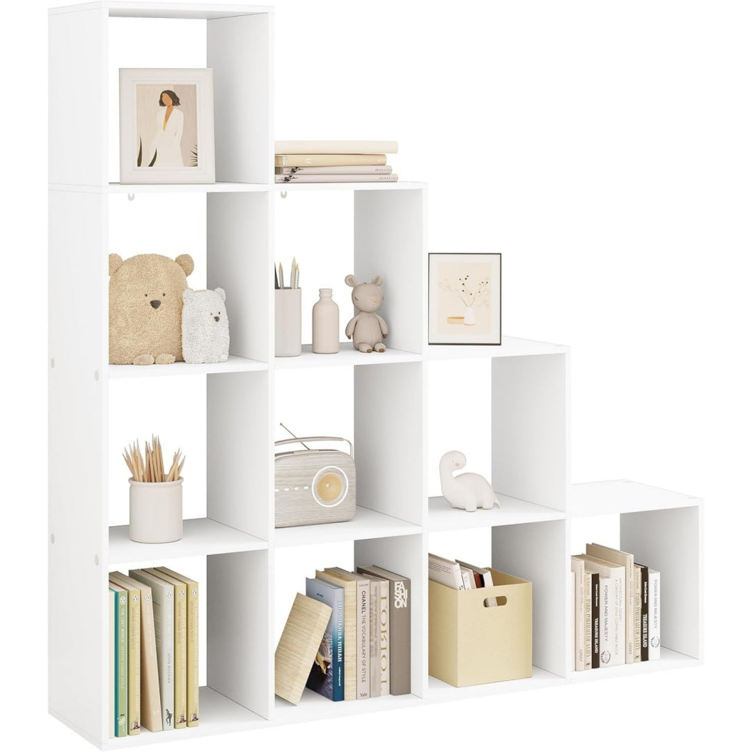 Moderne bibliotheque gris clair 136 x 29 x 136cm