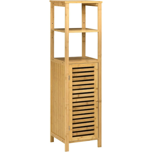 Colonne de rangement marron etageres reglables