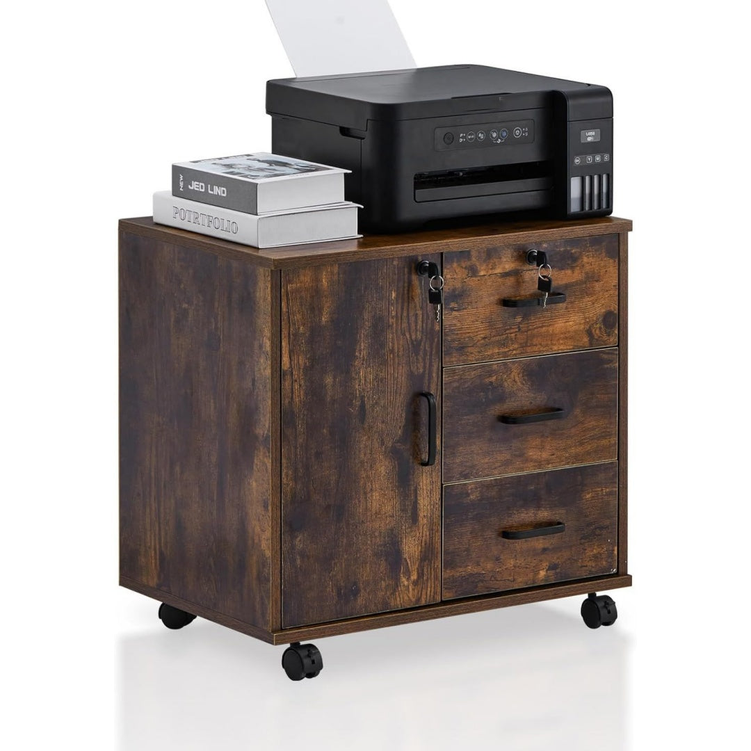 Meuble classeur vertical gris, une porte