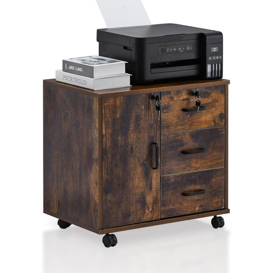 Meuble classeur vertical gris, une porte