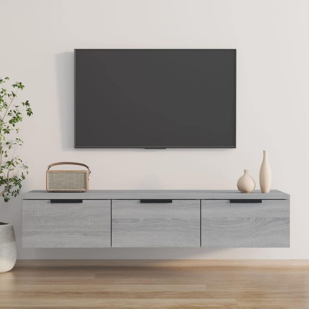 etagere murale en bois gris