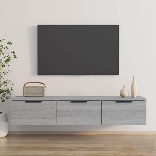 etagere murale en bois gris