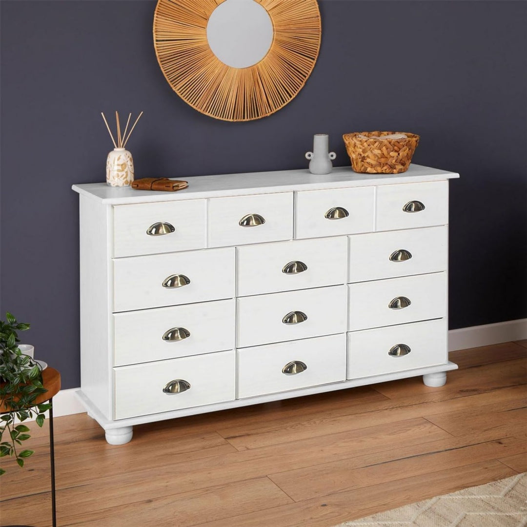 Moderne commode en bois massif et metal