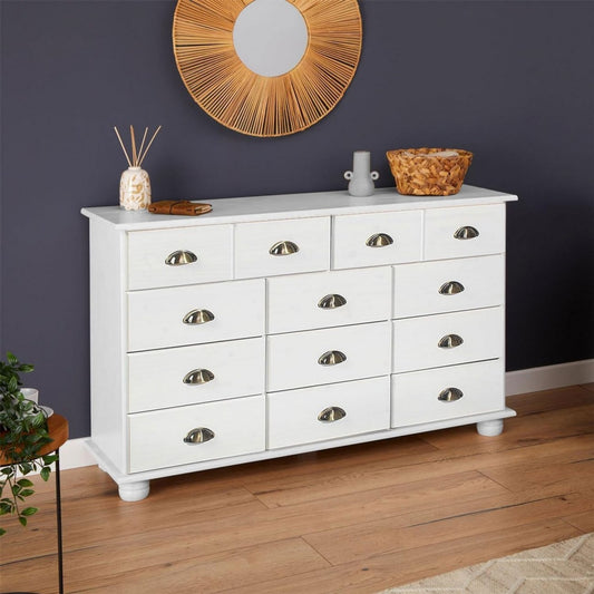 Moderne commode en bois massif et metal