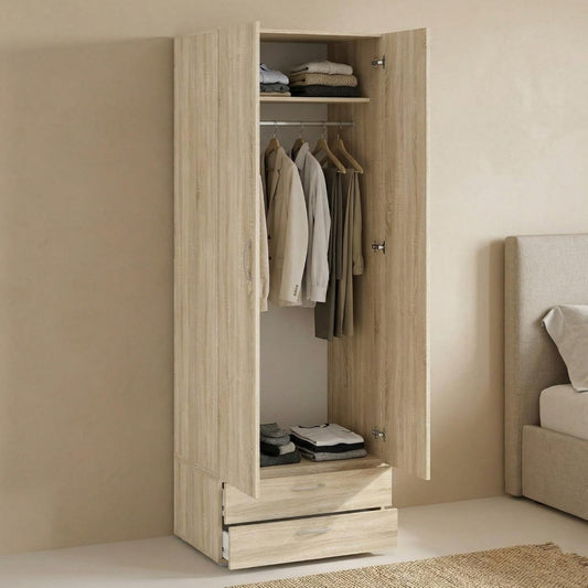 Placard marron en bois etagere ouverte
