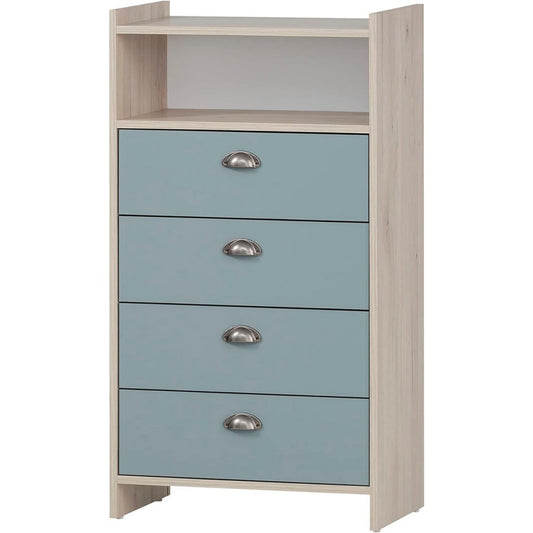 Buffet haut 33 x 60 x 104 cm en chene et metal